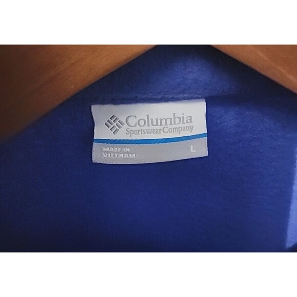 Columbia Jacket Women's Size Large Full Zip Fleece Purple with Zippered Pockets - Picture 4 of 8